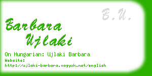 barbara ujlaki business card